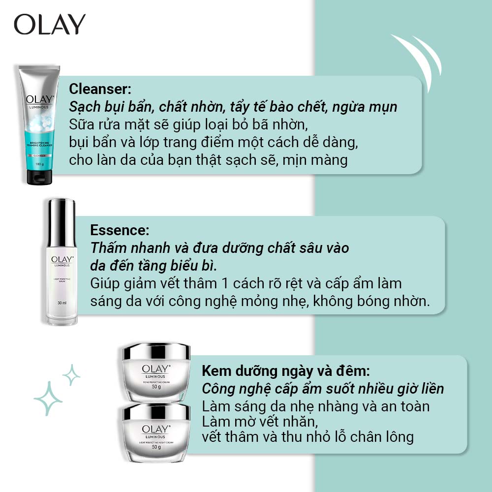 Kem Dưỡng Da Ban Ngày OLAY Luminous Trắng Da Mờ Thâm Nám SPF15+ 50g