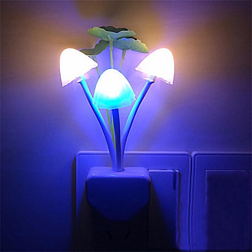 Đèn Ngủ Led Hình Nấm MiKaKo - Cảm Ứng Ánh Sáng - Tự Động Tắt/Bật Theo Ánh Sáng -Tự Động Đổi Màu