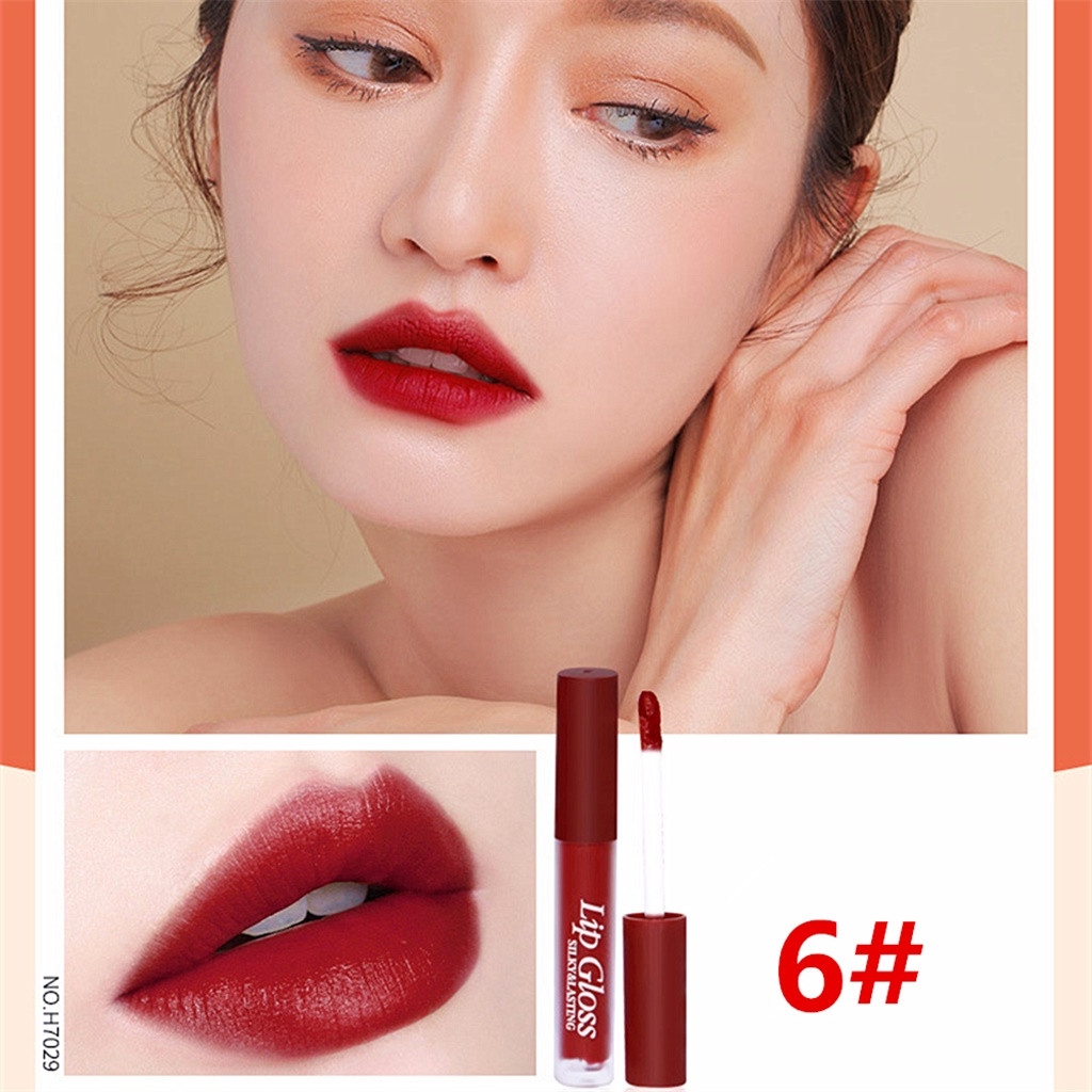 Set 6 son kem kháng nước lâu trôi và giữ ẩm cho môi Hengfang Lip Gloss Silky&amp;Lasting