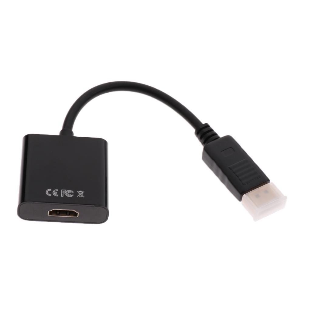 DP Displayport Male to HDMI Female Cable Converter Adapter for PC HP/DELL Black