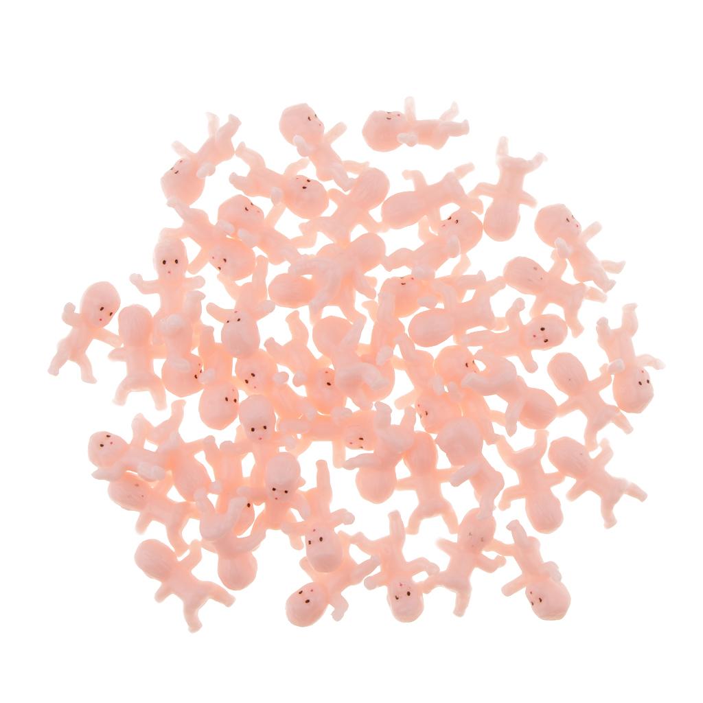 150 Pieces 1" Mini Plastic Babies Newborn Baby Doll For Baby Shower Gifts