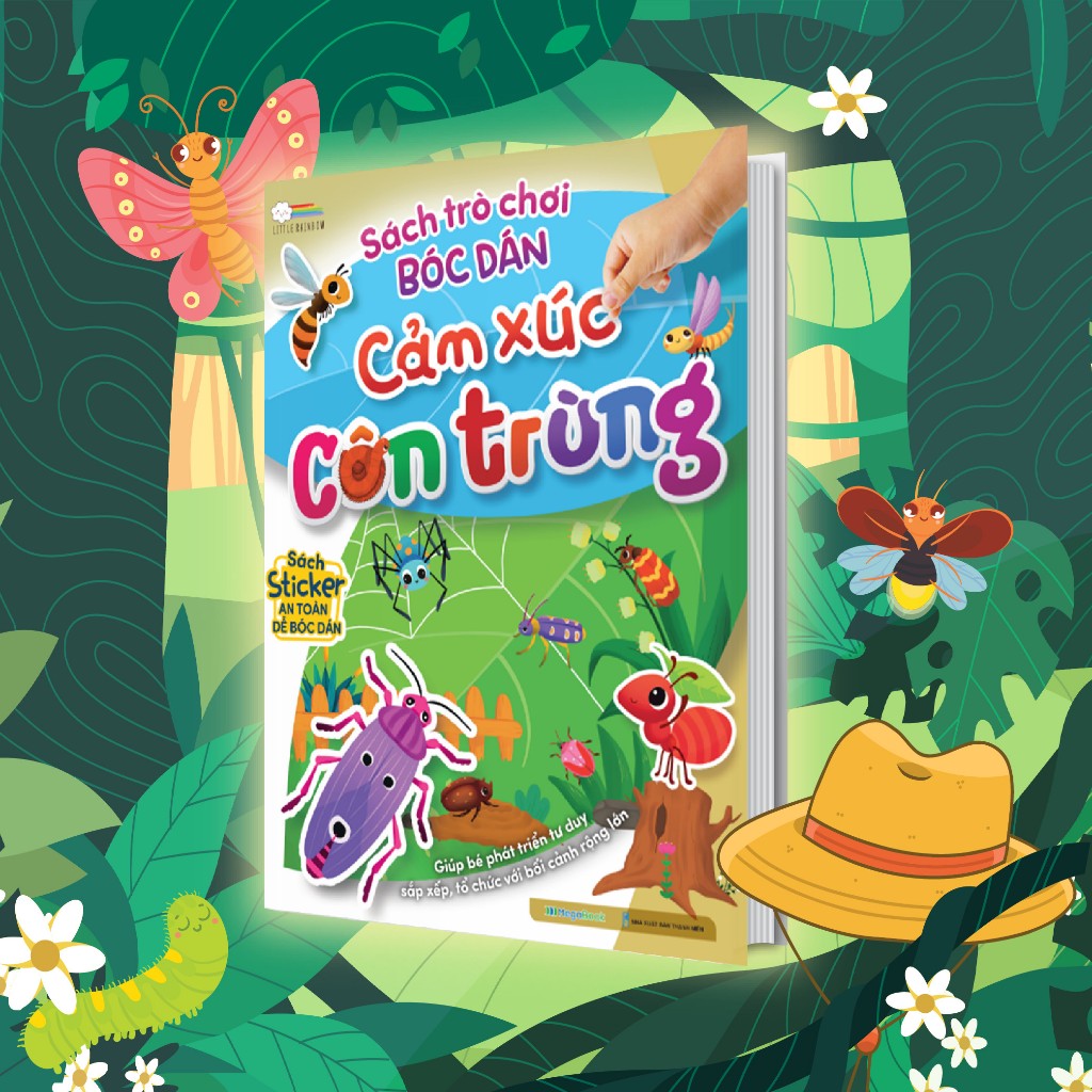 Combo Sách Trò Chơi Bóc Dán Cảm Xúc: Nông Trại + Đại Dương + Rừng Xanh + Khủng Long + Côn Trùng (Bộ 5 Cuốn) (MEGA)