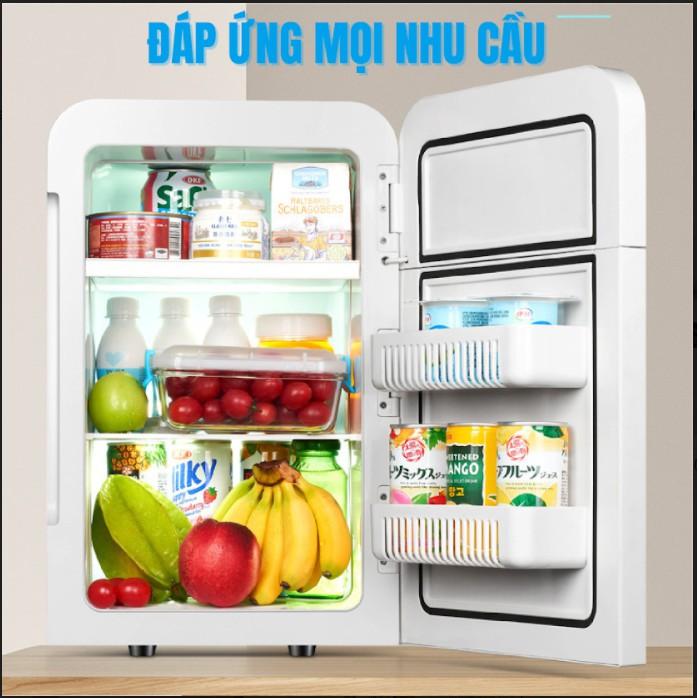 Tủ lạnh mini 20L 2 ngăn có hiển thị nhiệt độ