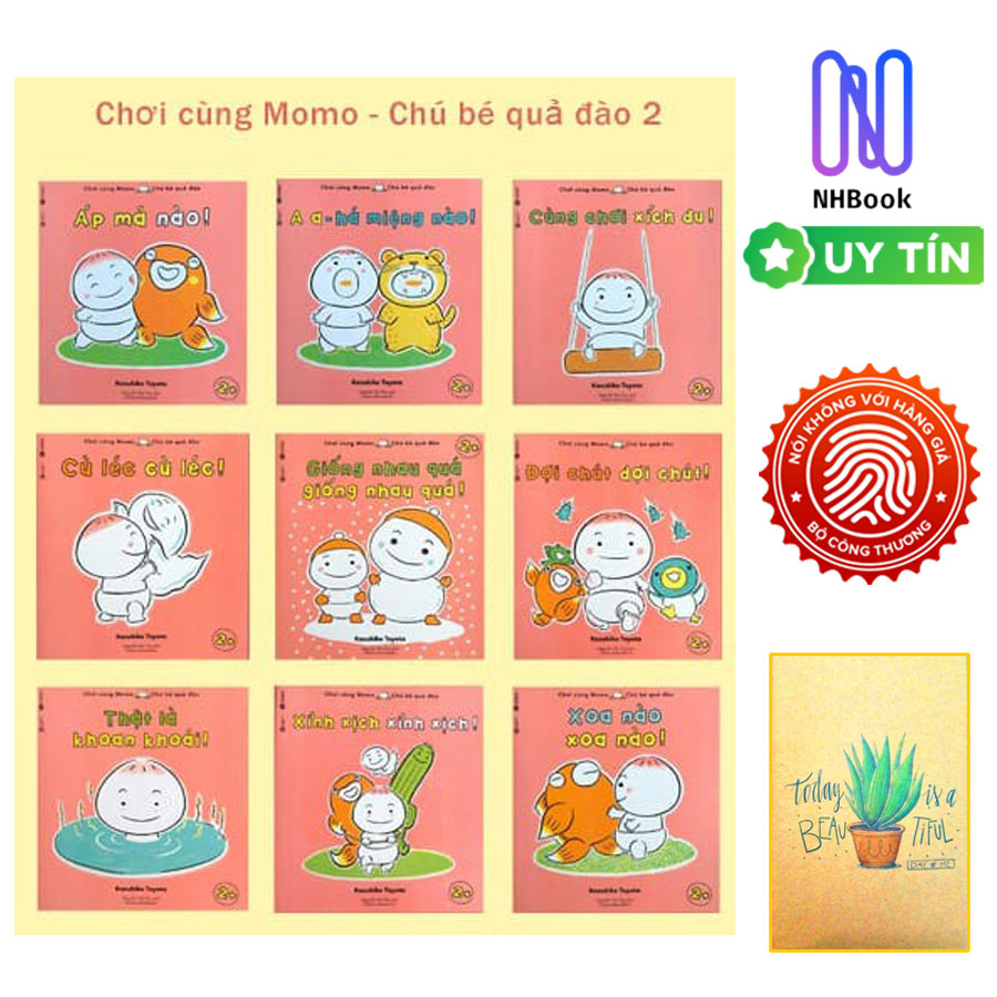 Combo Chơi cùng Momo – Chú bé quả đào bộ 2 ( Tặng sổ tay xương rồng )