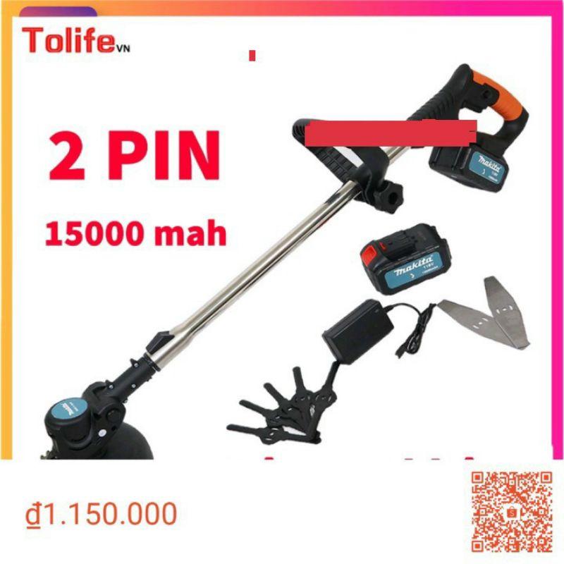 Máy cắt cỏ cầm tay dùng pin YAMAHA , LÕI ĐỒNG 100 %Tặng kèm 8 lưỡi cắt