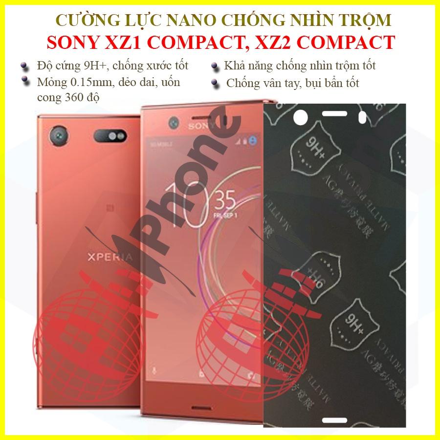 Dán chống nhìn trộm dành cho Sony XZ1 Compact, XZ2 Compact - Dán cường lực dẻo nano 9H+