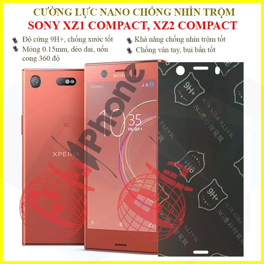 Dán chống nhìn trộm dành cho Sony XZ1 Compact, XZ2 Compact - Dán cường lực dẻo nano 9H