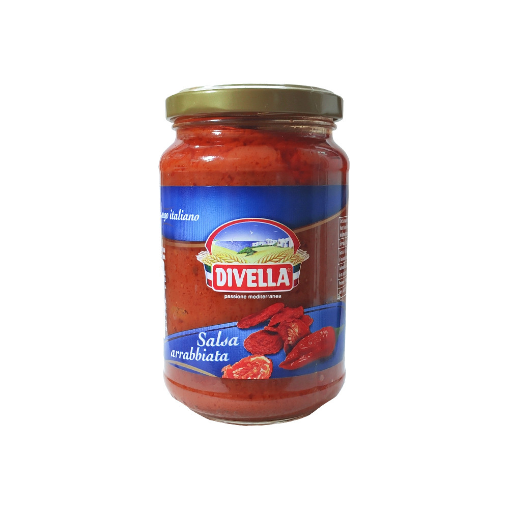 Sốt Mỳ Spaghetti Arrabbiata Divella 340g – Salsa Arrabbiata Sauce