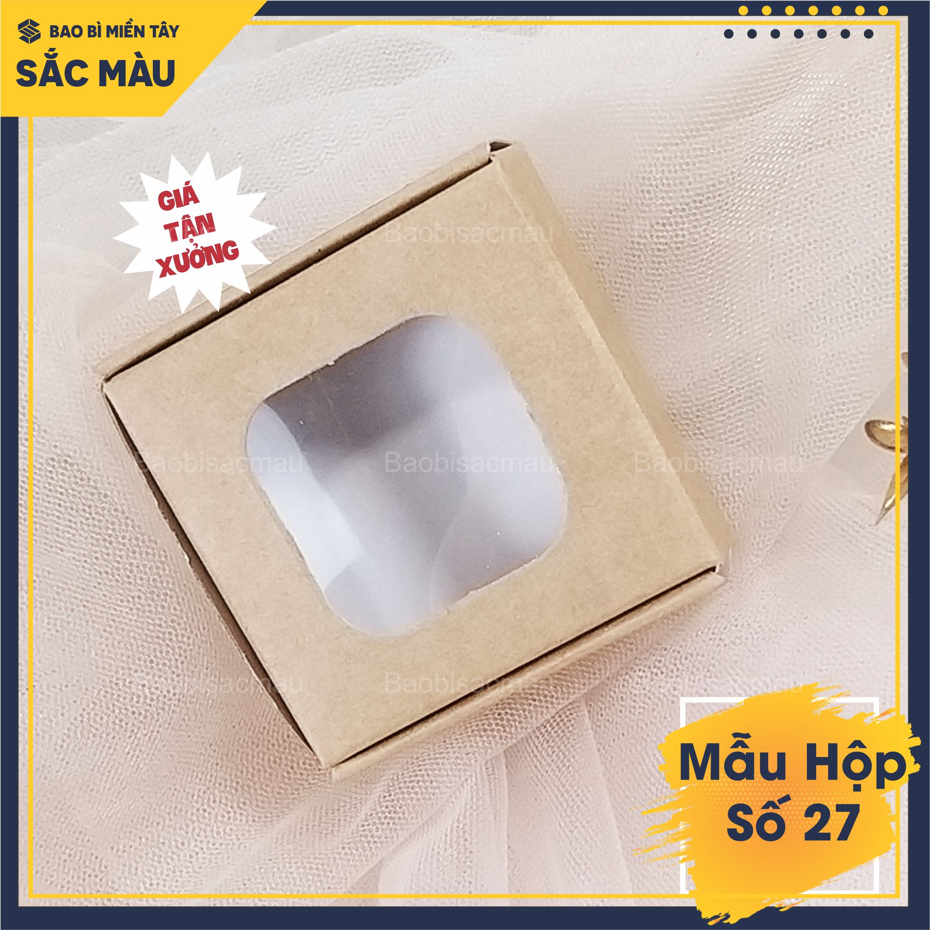 5 hộp giấy kraft mini ( hộp 27) có hộp kính đựng quà tặng móc khóa, gấu bông nhỏ, trang sức.....