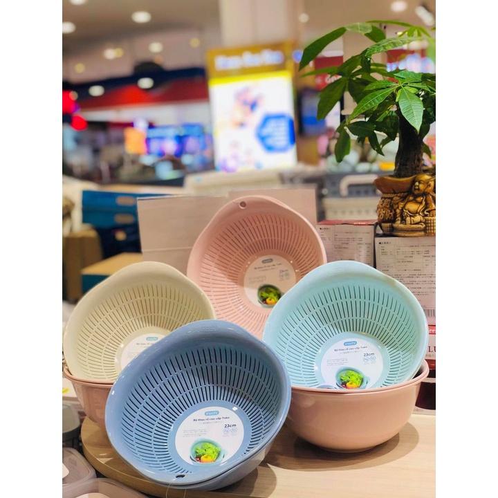 Bộ thau rổ cao cấp Inochi 23cm-30cm-35cm - Tiêu chuẩn nhật bản - ion Ag+ kháng khuẩn