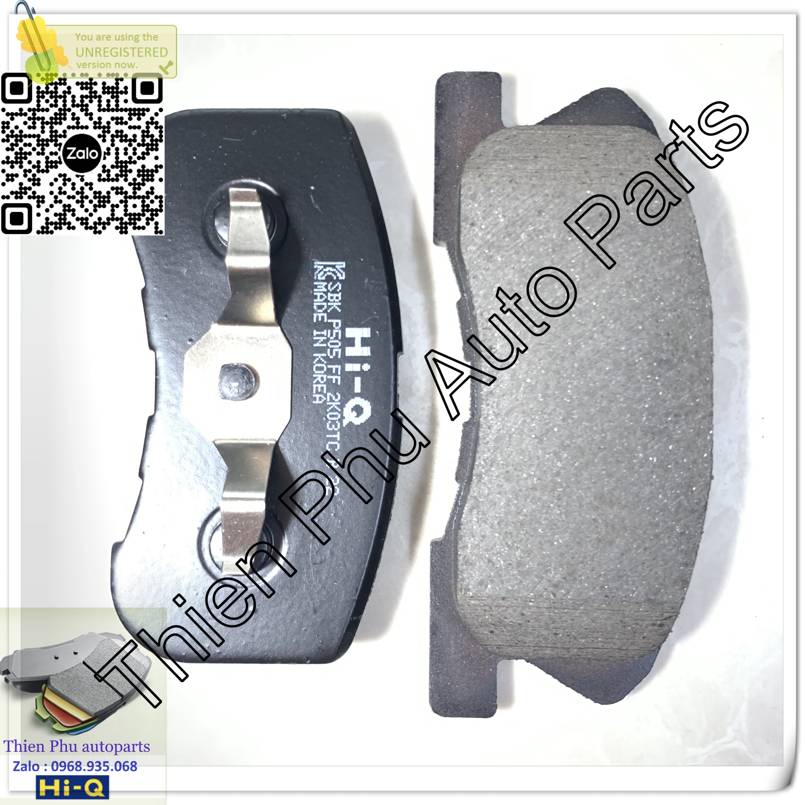 Má phanh chính hãng Hi-Q cho Wigo (17- ) + Daihatsu Mira ( 17- ) - Bố thắng trước. OEM Brake Pad : 0449197201 0449197201000 0449197205 0449197205000 0449197212000 0449197401 0449197401000 0449197403000