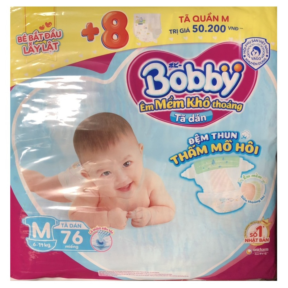 BOBBY TẢ DÁN M76 (TẶNG 8 MIẾNG TẢ QUẦN TRONG GÓI)