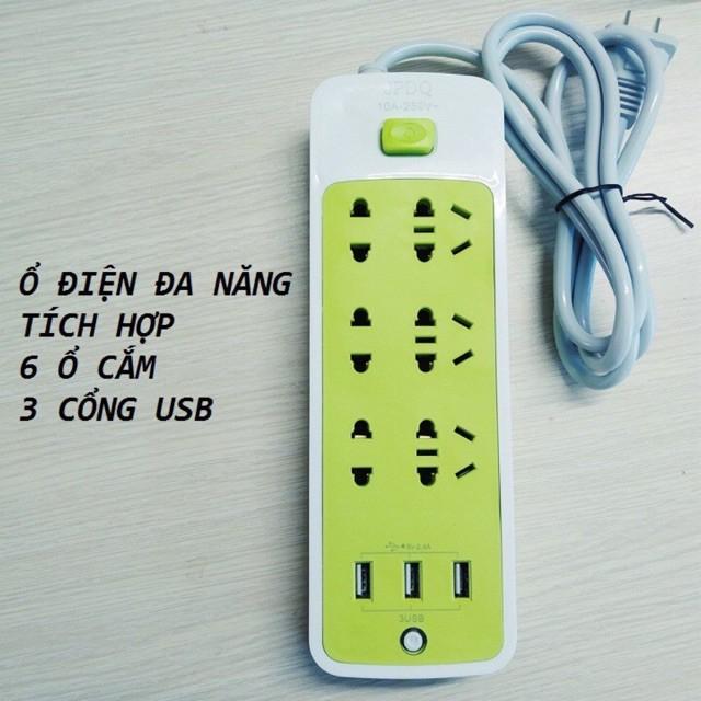 Ổ Điện Xanh Đa Năng 9 Cổng