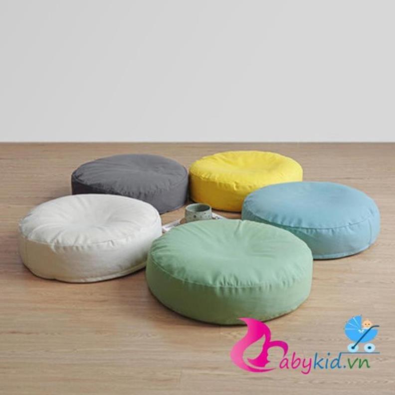 Đôn tròn nhiều màu Babykid, chất vải da lộn
