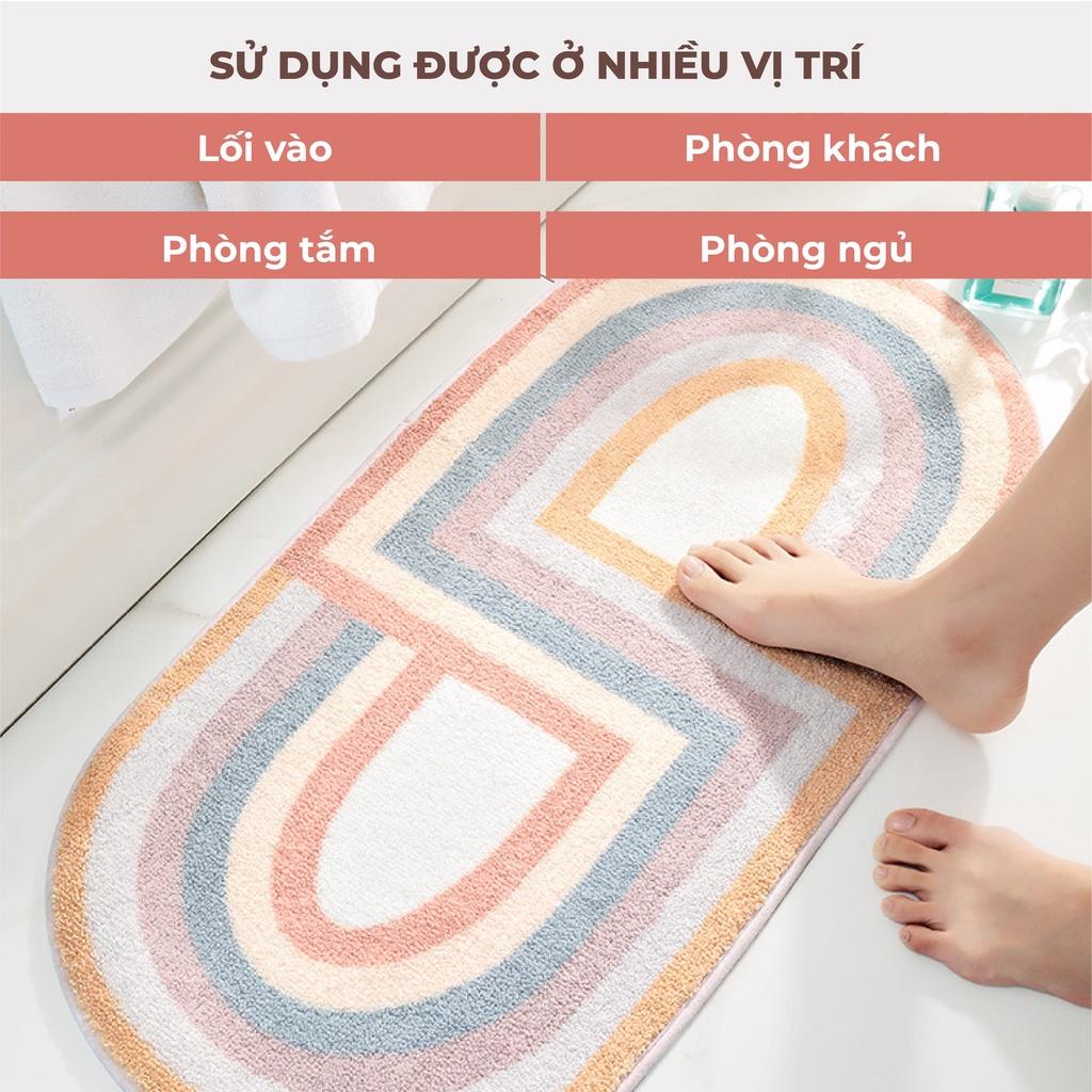 Thảm lau chân thấm nước 3D fesson, Thảm chùi chân chống trượt cao cấp hoạ tiết đẹp 40x60cm 1827110090911