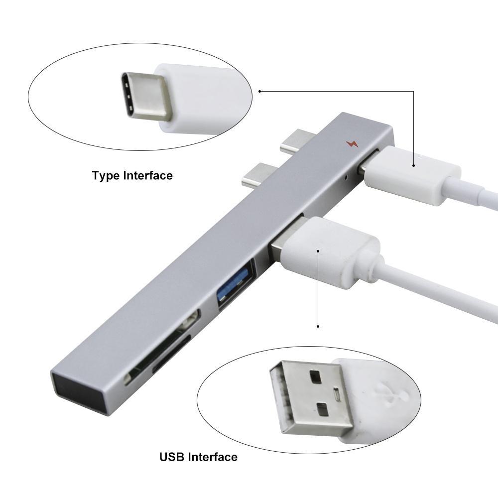 Hub Chuyển Đổi USB Type C Sang USB 2.0 PD Hỗ Trợ Thẻ TF