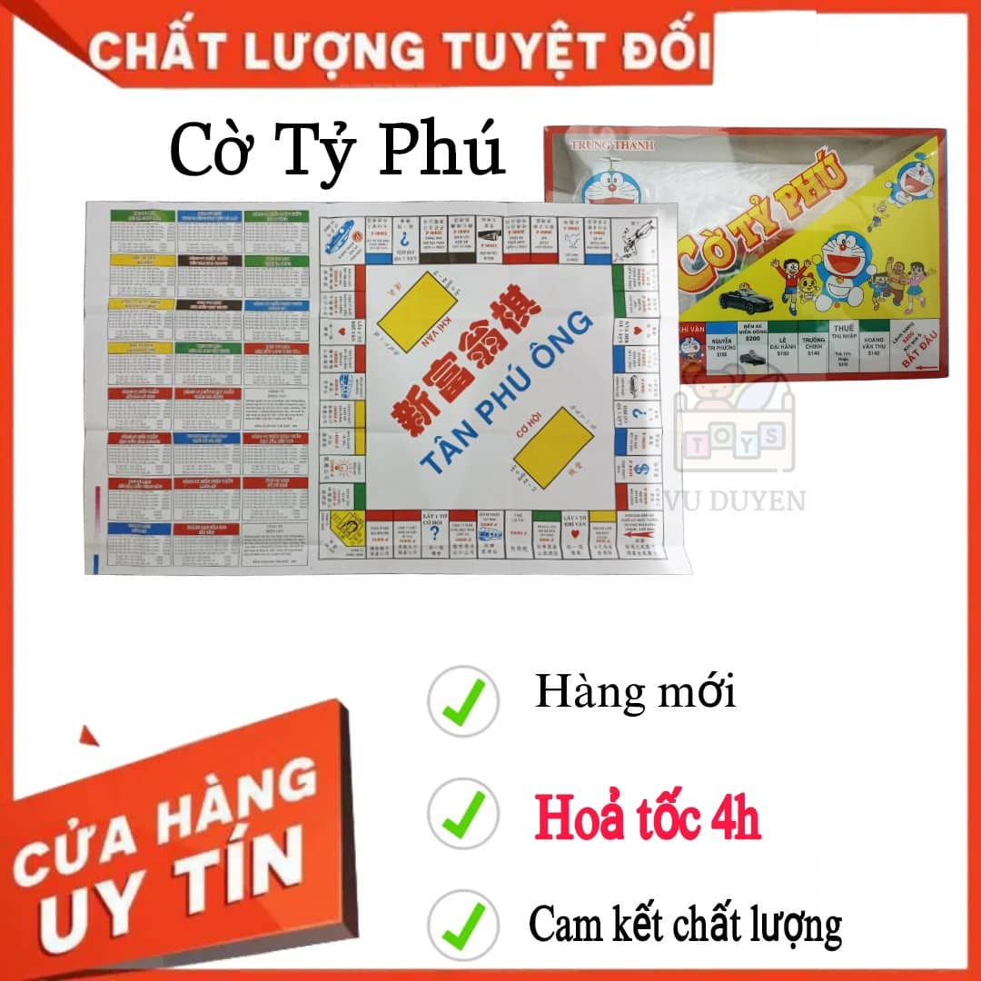 Bộ cờ tỷ phú bằng giấy cho bé vui chơi