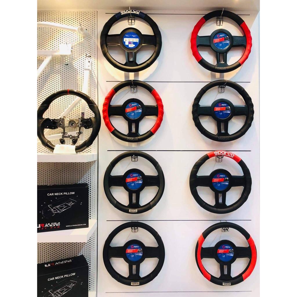 Bọc vô lăng SPARCO 1113RS - chính hãng, đầy đủ tem 7 màu, khung in chìm