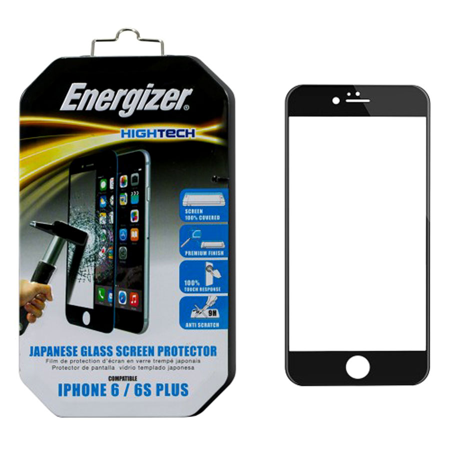 Miếng Dán Cường Lực Full Viền Cho iPhone 6 Plus / 6s Plus Energizer ENHTTGPRIP6P - Hàng Chính Hãng