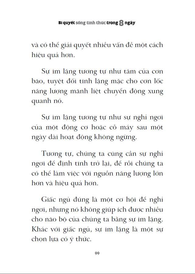 Bí Quyết Sống Tỉnh Thức Trong 8 Ngày