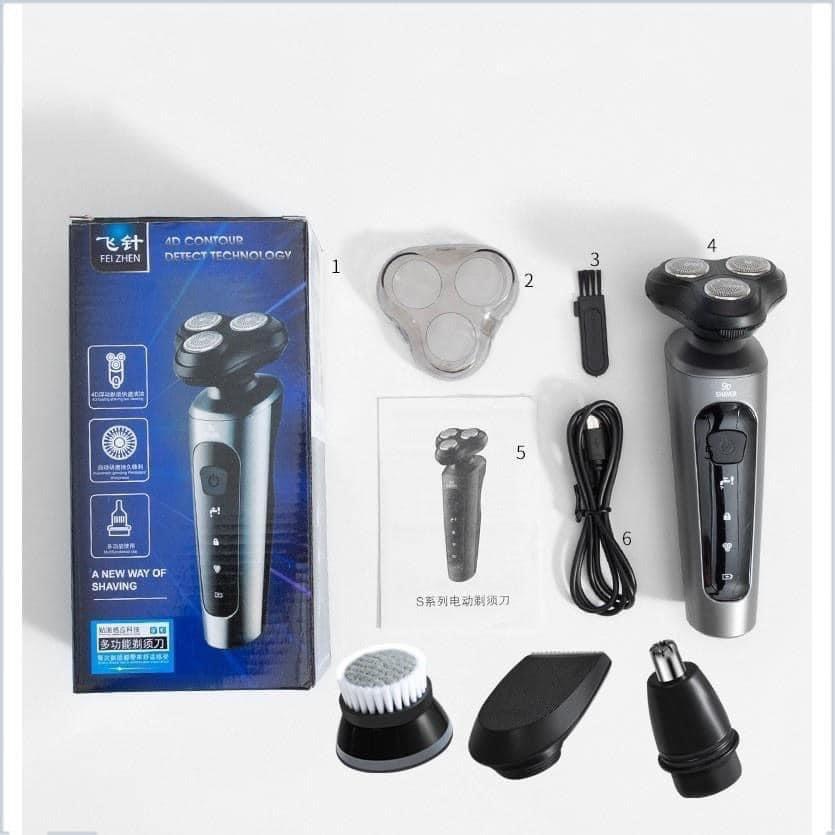 Máy Cạo Râu 9D Shaver 4in1 Kèm 6 Phụ Kiện Cao Cấp