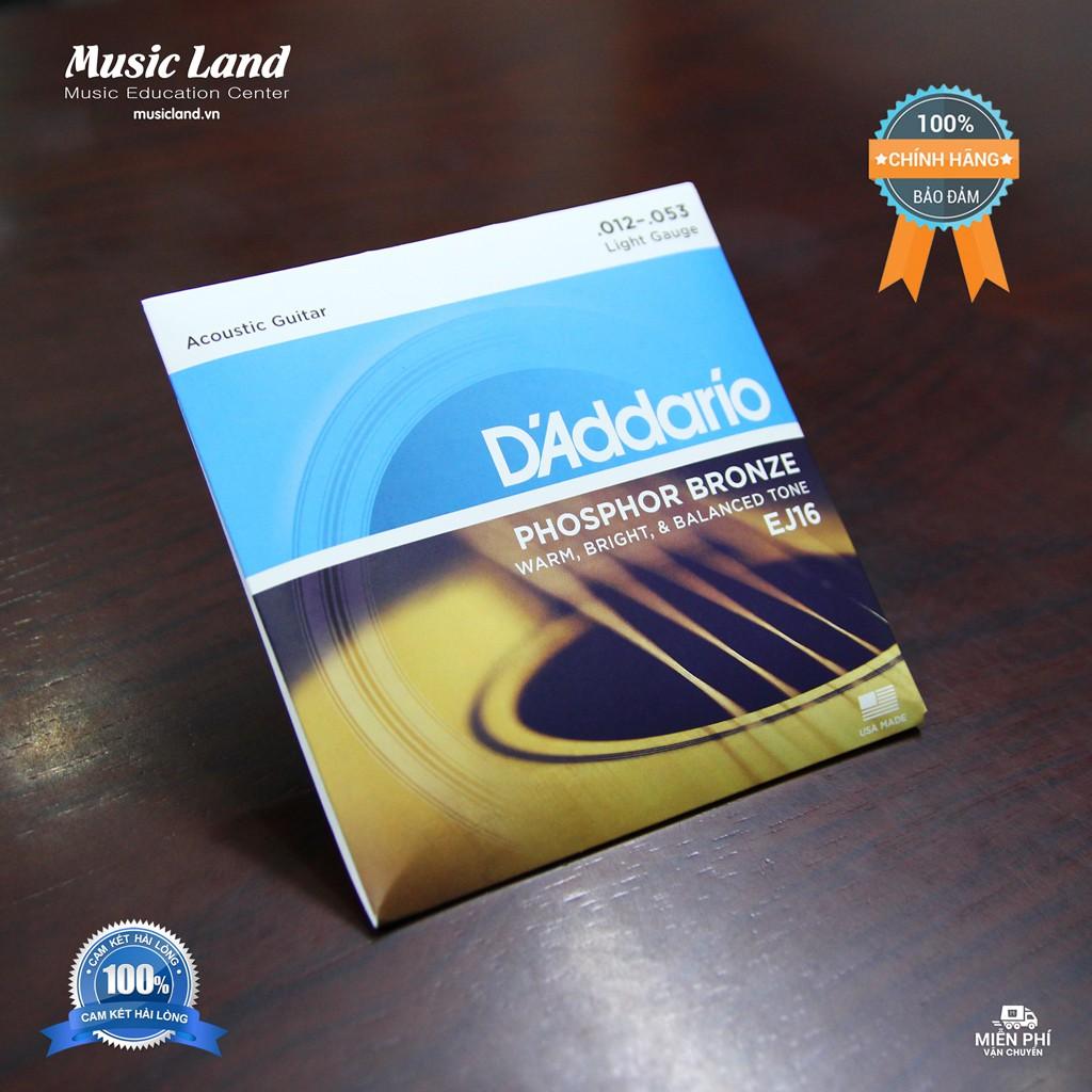 Dây Đàn Guitar Acoustic D'Addario EJ16 - Hàng Chính Hãng