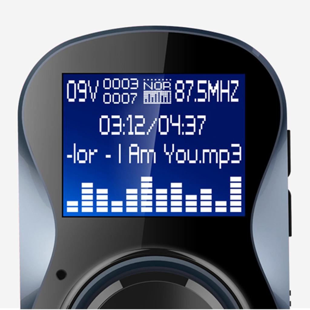 Bluetooth Handsfree Car Kit MP3 Player FM-Transmitter Radio 2xUSB Charger