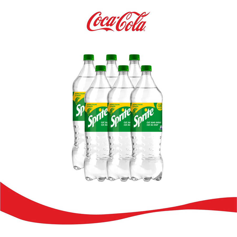 Lốc 6 Chai Nước Giải Khát Có Gas Sprite 1.85L x 6
