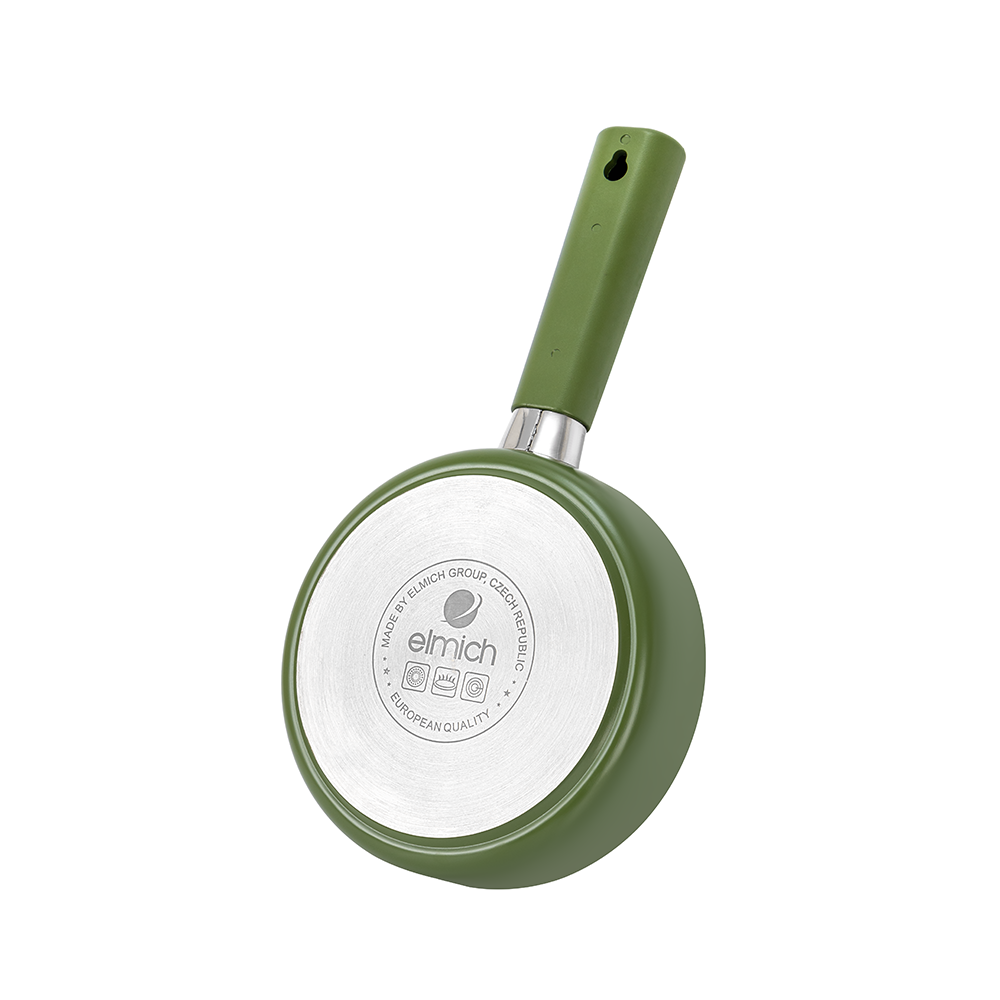 Bộ Nồi Chảo Phủ Sứ An Toàn Elmich Olive Baby Full Induction EL-5234OV 16cm, Hàng Chính Hãng -JoyMall