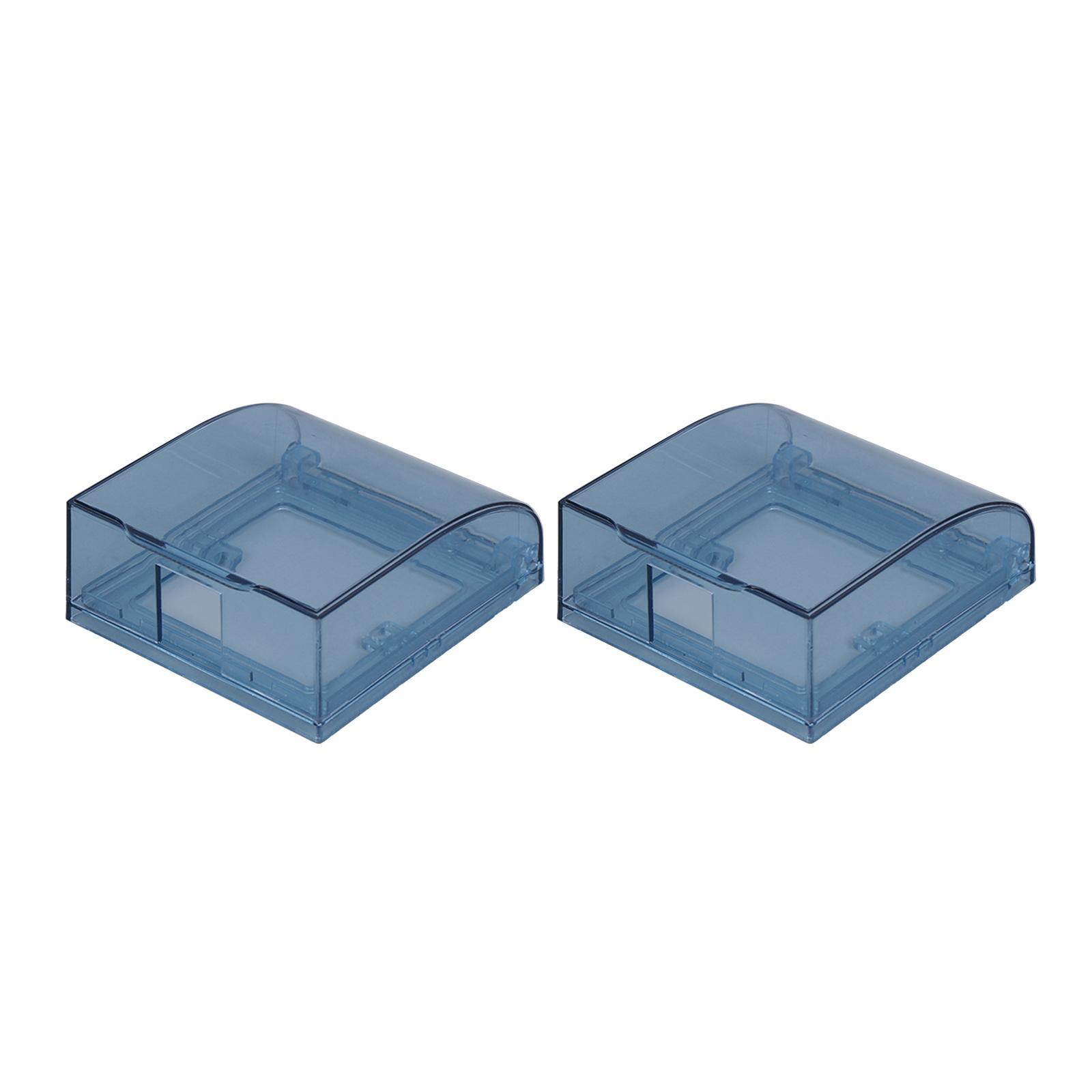 2x 2x Waterproof Wall Socket Housing Clear Durable Cover for Switch