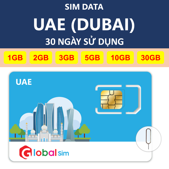 SIM DU LỊCH UAE 30 NGÀY