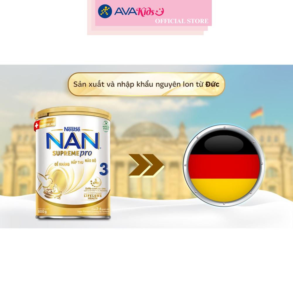 Sữa bột NAN Supremepro số 3 800g (2 - 6 tuổi) dành cho trẻ dị ứng đạm sữa bò