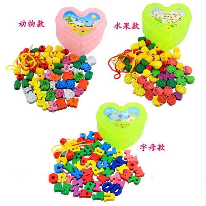 Đồ chơi luồn hạt gỗ