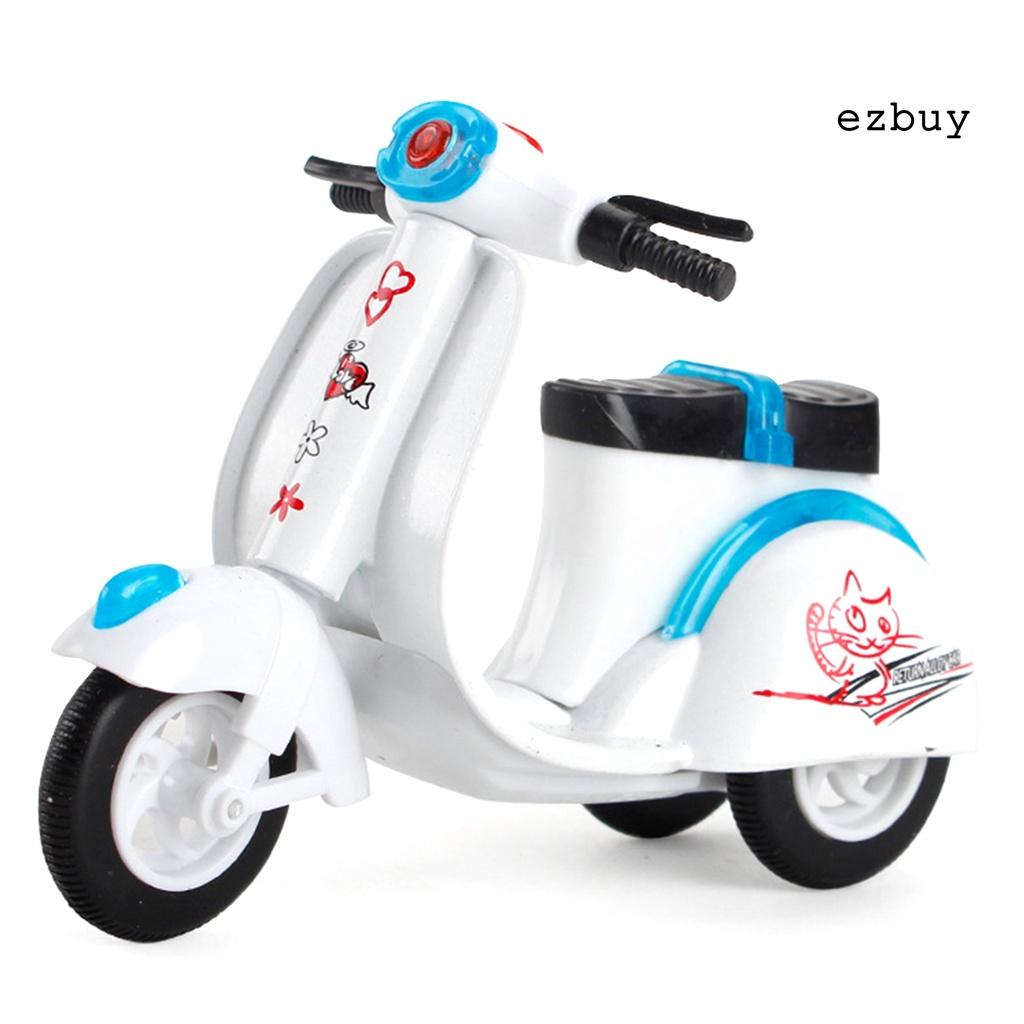 EY-Children Pull Back Mini Car Alloy Motorcycle Tricycle Model Educational Toy
