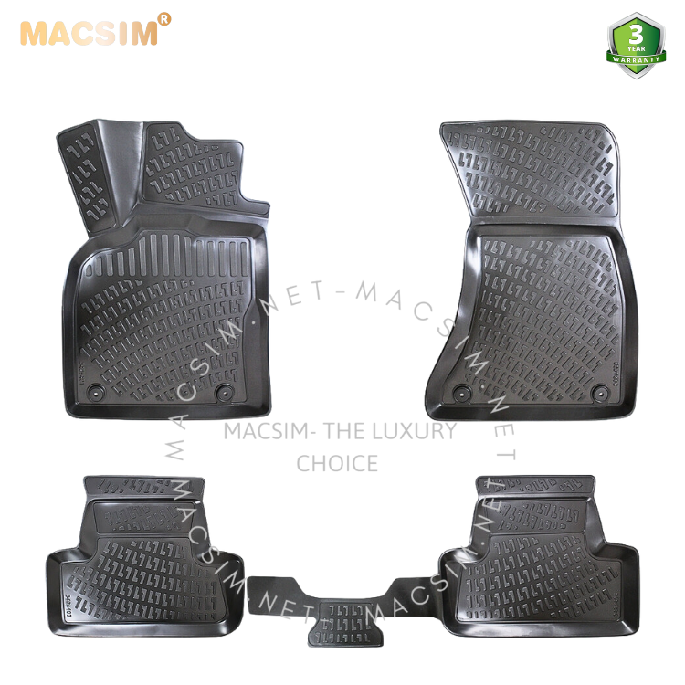 Thảm lót sàn ô tô nhựa TPU Silicon Audi Q8 2018 - Nhãn hiệu Macsim