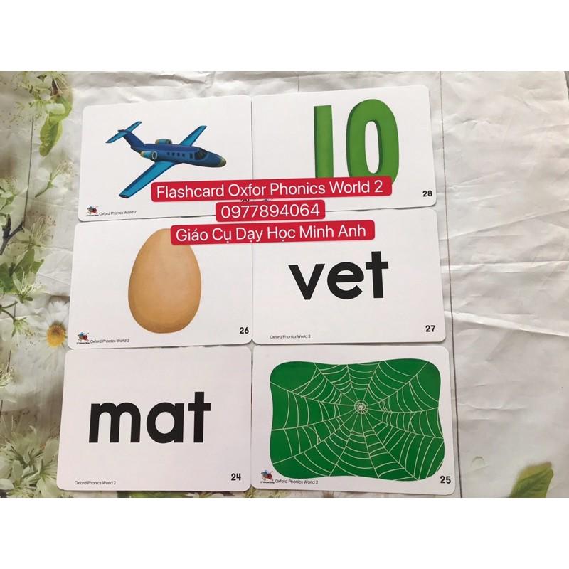 FLASHCARD OXFORD PHONICS WORLD 2️93 thẻ phonics thiết kế hai mặt cực đẹp dạy Tiếng Anh cho trẻ mầm non