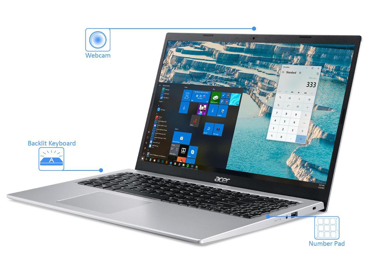 Laptop Acer Aspire 5 Core i3-1115G4/4GB/128GB/15.6&quot;FHD (1920 x 1080)/Iris Xe Graphics/Webcam/Windows 10 - Hàng nhập khẩu
