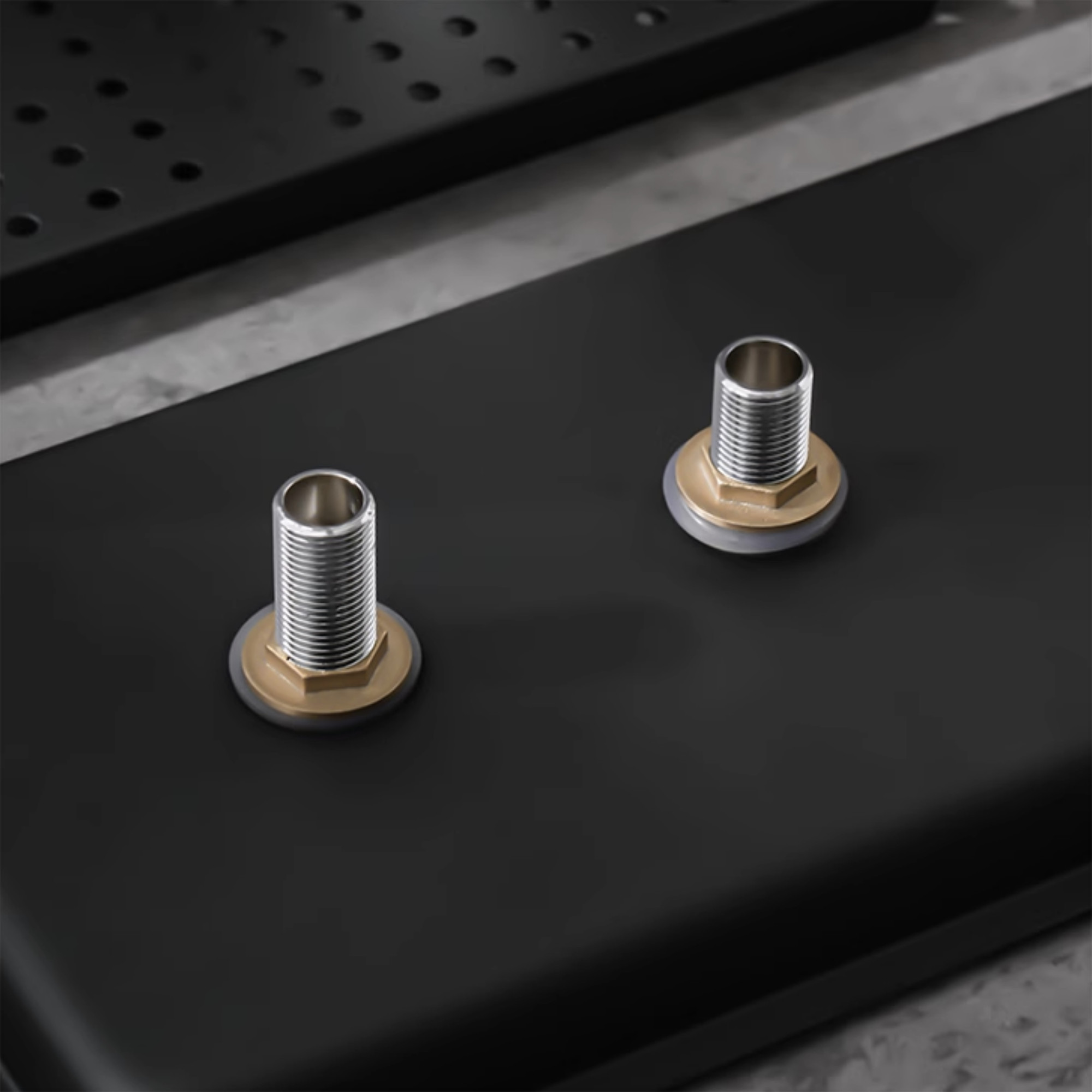 Khay rửa ca , ly quầy bar khuyên khối âm sàn inox 304