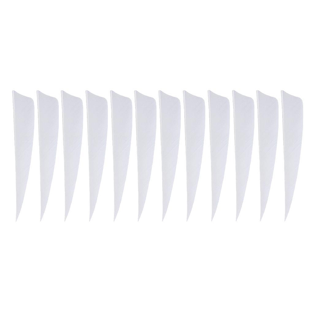 2x 12pcs 4 Inch Archery Arrow Drip Vanes Natural Feather Fletchings Arrow Shaft DIY