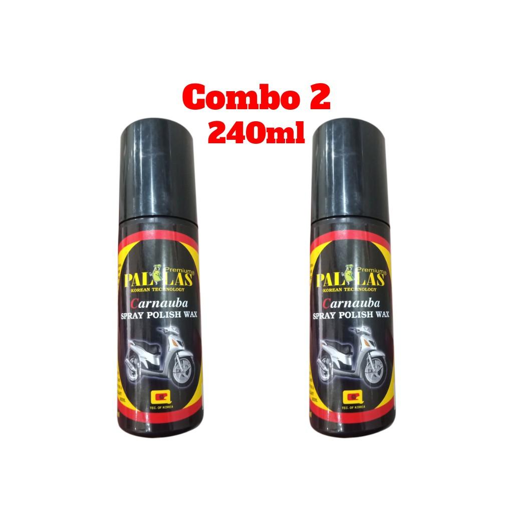 Combo 2 Chai Dung Dịch Dưỡng Bóng Sơn Xe Pallas Polish Wax 120ml