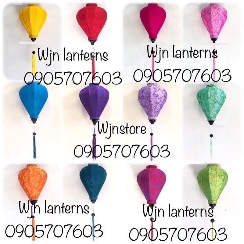 Đèn lồng hội an vải có vân chuyên trang trí nhà cửa và treo tết vietnames lanterns (20,30,45cm)