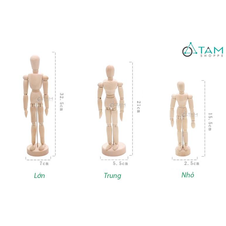 Mô hình người gỗ trang trí nghệ thuật
