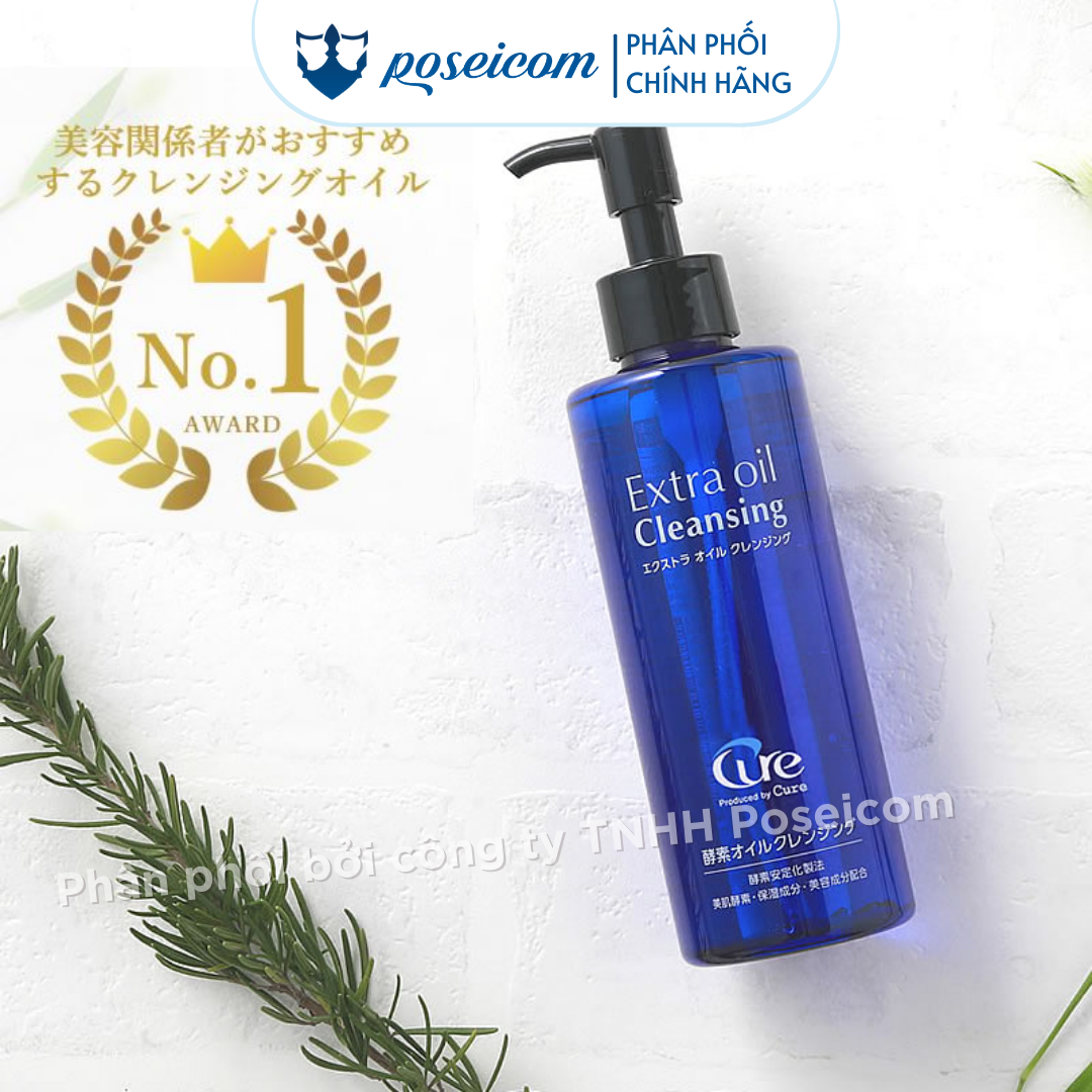 Dầu tẩy trang Cure Extra Oil Cleansing Chai Xanh 200ml Poseicom 4589563520058