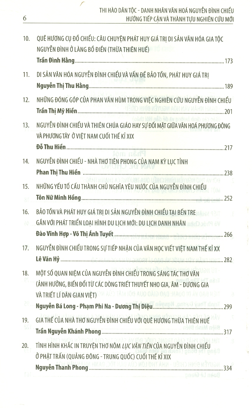 Thi Hào Dân Tộc - Danh Nhân Văn Hoá Nguyễn Đình Chiểu - Hướng Tiếp Cận Và Thành Tựu Nghiên Cứu Mới