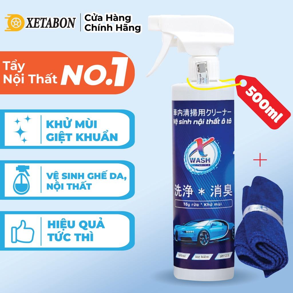 Chai Xịt Vệ Sinh Nội Thất- ghế da Ô Tô Xwash - Hỗ Trợ Diệt Khuẩn Khử Mùi Khó Chịu Bên Trong Xe Ô Tô(500ml)