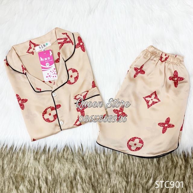 Bộ lụa satin cộc đùi có size, có túi