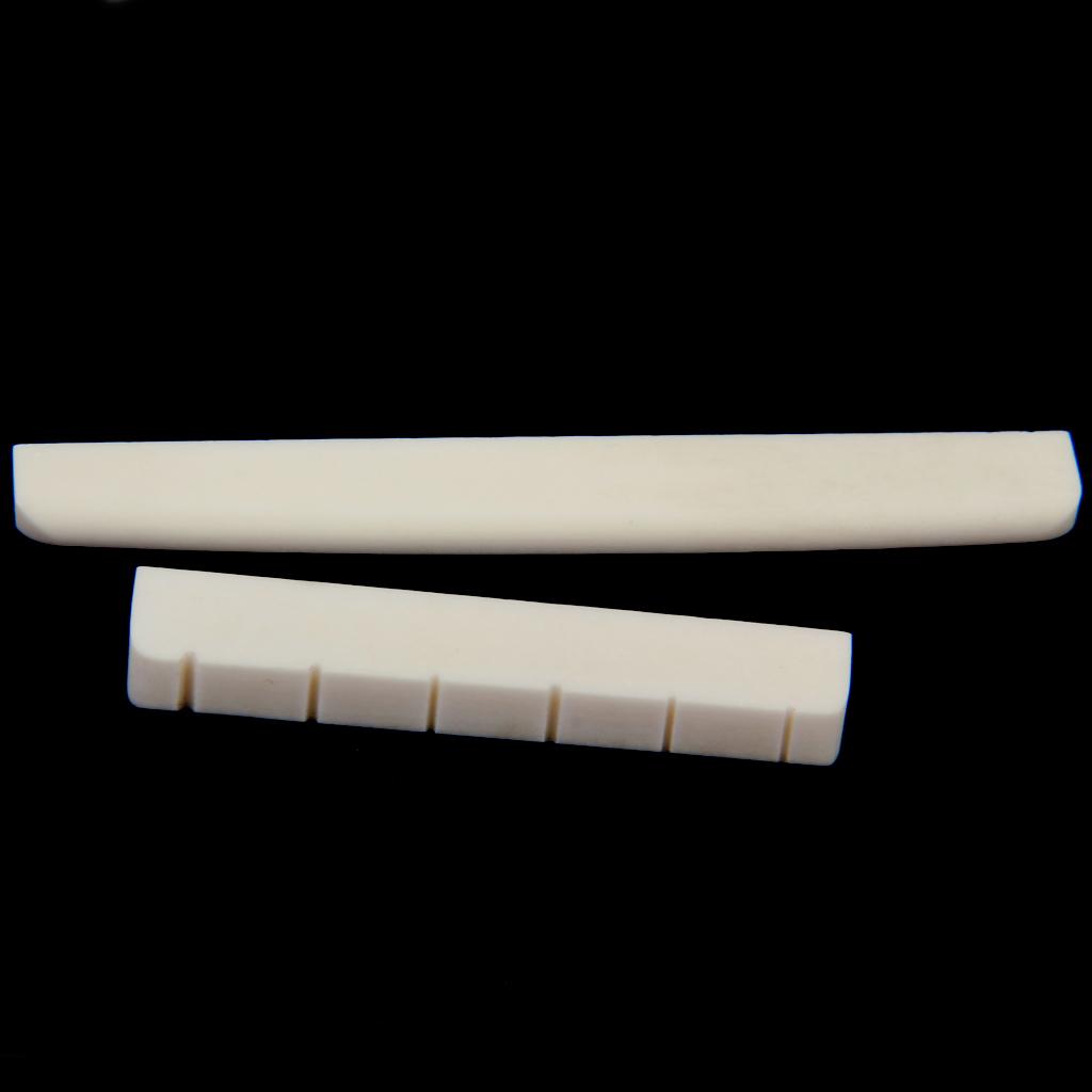 3 Set Classical Guitar Parts Buffalo Bone Bridge Saddle & Nut Slotted Set