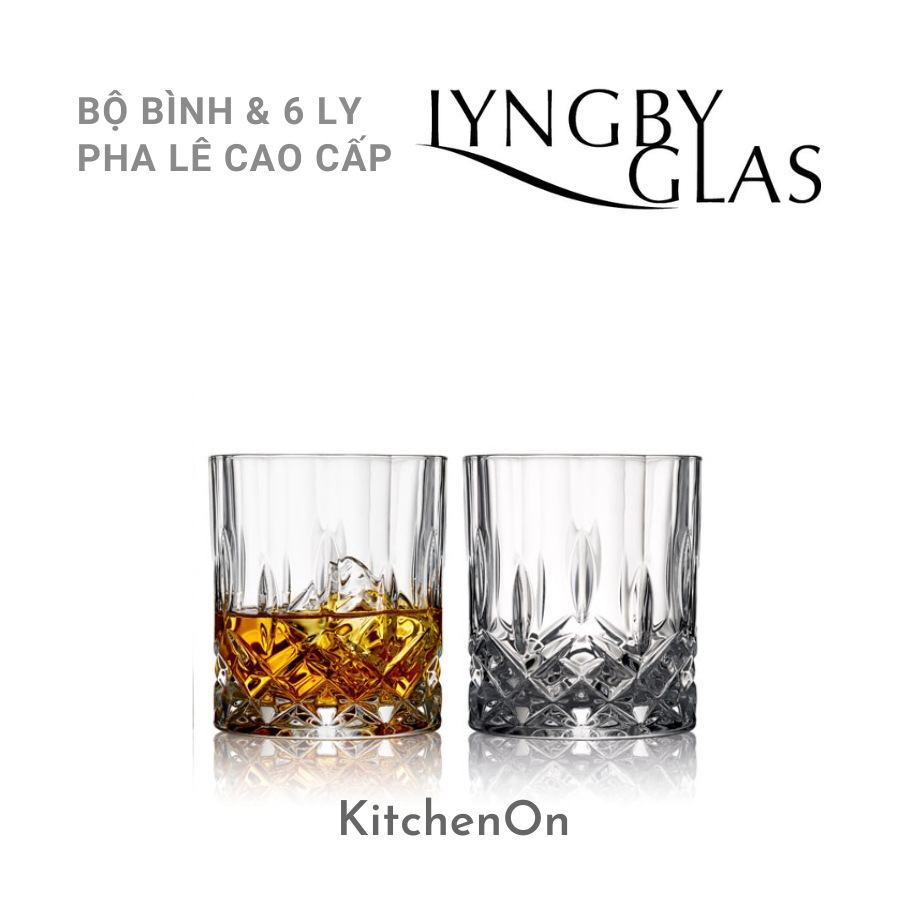 Bộ bình và 2 ly uống whisky