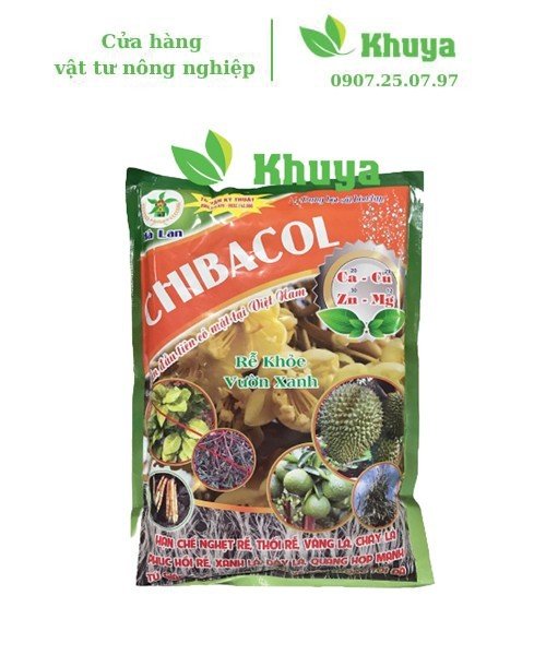 Phân bón Chibacol 1kg Ca Cu Zn Mg Chống Nghẹt Rễ và Thối Rễ, giúp Xanh lá và Dày lá