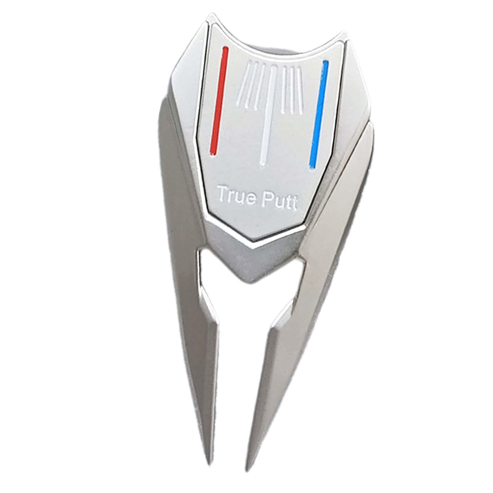 Golf Pitch Repair Tool Portable Alloy Fairway Repair Fork Golf Ball Marker Black